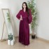 XQY500225 Cross border Middle Eastern Women's Velvet Burnt Snowspin Hot Diamond Fashion Banquet Dress Robe