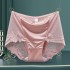 New Product: Light Luxury Lace Silk Medium High Waist Underwear for Women, Sexy Large Size, Silk Crotch, No Trace, Hip Wrapping Triangle Pants