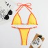 2024 Cross border European and American Foreign Trade New Swimsuit Sexy Solid Color Metal Bikini Swimsuit Women's Bikini Set