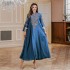 Muslim Middle East New abaya Women's Wear Dubai Türkiye Fashion Embroidery Robe Dress Foreign Trade