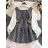 Exquisite Little Princess Star River Tank Top Skirt Sweet and Versatile Date Short Hairy Shiny Dress New Two Piece Set