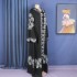 African ethnic style plus size dress, Middle Eastern Muslim style long robe, fashionable V-neck, front and rear rhinestone flared sleeves