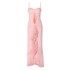 European and American style 2024 summer new women's sexy hollow mesh lace irregular suspender dress wholesale for women