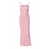 European and American 2024 Summer Amazon Cross border Women's Sexy Strap Printed Long Skirt Slimming Hip Wrapping Dress Wholesale