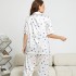 Danilin summer new creative love pajamas sexy home clothes simple, fashionable, casual and comfortable pajamas set