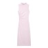 Foreign trade wholesale autumn new women's solid color pullover sleeveless pleated decoration back slit MIDI dress