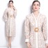 Actual shooting of 2024 autumn new V-neck heavy industry embroidery hollowed out single breasted cardigan in stock, slimming dress