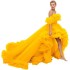 Sunshine Fluffy Off Shoulder Ball Dress Tulle Maternity Dress Photography Foreign Trade One Shoulder Mesh Tail Short in Front and Long in Back