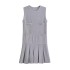 Foreign Trade 2024 Summer New European and American Style Wide Fold Button Knitted Mini Dress 3859025