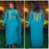 African Elegant Dress 2-piece Set, Expensive Front and Rear Diamond Plated Stand up Collar Long Sleeve African Fashion Design 2023