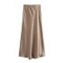 Foreign Trade 2024 Summer New Women's Clothing French Fashion Silk Texture High Waist Long Half length Skirt for Women 8632845