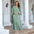 XQY500054 Foreign Trade Middle East Muslim Hot Diamond Loose Edition Robe Dress Saudi Arabian Muslim