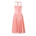 Foreign trade 2024 summer new European and American style fashionable casual pleated camisole dress long skirt for women