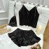 Manufacturer's fashionable and sexy camisole, small vest, shorts, three piece set for women's casual sleepwear, women's home suit set