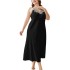 Cross border sexy plus size morning gown, suspender nightgown set, ice silk sleepwear, home wear, nightgown, spring and summer sleepwear