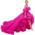 Sunshine Fluffy Off Shoulder Ball Dress Tulle Maternity Dress Photography Foreign Trade One Shoulder Mesh Tail Short in Front and Long in Back