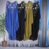 Cross border African European and American dresses, long robes, pearls, chiffon, heavy industry, hot stamping, cannon beads, source manufacturer, in stock+inner skirt