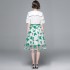 2024 Summer New Fashionable Aging Set Design Sense Top Embroidered Butterfly Mesh Skirt Two Piece Set