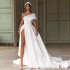 European and American foreign trade Amazon AliExpress Wish temperament wedding dress, beautiful one shoulder long style, elegant and simple long style wedding dress