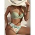 2022 new three-point three piece set of outerwear, long sleeved European and American cross-border split bikini swimsuit, women's bikini