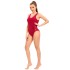 New pleated and comfortable triangle one-piece swimsuit with solid color straps and adjustable U-shaped back, European and American style