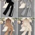 Fashion set with women's stand up collar, two bar zipper, short hoodie, two-piece set, high waist, slimming effect, hanging feeling, casual wide legs