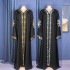 Cross border ethnic style plus size dress, Middle Eastern Muslim style long robe, fashionable V-neck, front and rear rhinestone flared sleeves