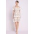 Spot shooting - Summer new product solid color water-soluble lace square neck short sleeved cake dress