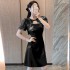 High end socialite dress, women's dress, 2024 summer new style, fashionable temperament, patchwork lace A-line dress