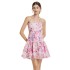 Spot shooting seaside vacation style embroidered lace strapless short skirt French floral sweet hanging neck cake skirt