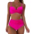 2024 New European and American Split High Waist Sexy Swimsuit for Women, Small Chest Gathering, Foreign Trade Wholesale, Bikini for Women