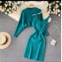 French sexy hip hugging camisole dress+short lazy loose pullover knit sweater two-piece set trendy