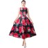 Real time stock sleeveless high waisted dress with three-dimensional cutting and waist cinching A-line skirt