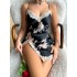 Sexy leopard print jumpsuit summer thin breathable suspender dress for home wear, new ice silk pajamas for women