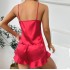 Danilin Ice Silk Sleepwear Women's Sexy Strap Shorts Two Piece Set Home Clothes Summer Imitation Silk Sleeping Skirt