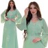 XQY500176 Saudi Arabia Dubai Fashion Hot Diamond Dress Summer Chiffon Robe Middle Eastern Women's Wear