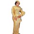 Cross border Amazon Europe America Africa Gold Bead Skirt with Hat Elastic Bead Long Sleeve Dress in Stock