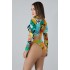 2024 New Long Sleeve Zipper Bikini High Waist Women's Split Swimsuit Conservative Sunscreen Beach Swimsuit Wholesale