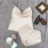 New Solid Color Ice Silk Pajamas Women's Thin Home Strap Shorts Set Sexy Lightweight Two Piece Home Clothes