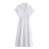 AliExpress Wholesale 2024 Spring New European and American style Linen Blended Midi Shirt Dress 8351030