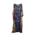 Cross border independent station African large swing dress chiffon hot stamping diamond with cannon beads and elastic inner skirt ethnic clothing