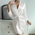 Sexy solid color jumpsuit summer thin breathable suspender dress for home wear, new ice silk pajamas for women