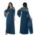 XQY500272 Cross border Middle Eastern Muslim Two piece Robe Fashion Hot Diamond Jalabiya Dress