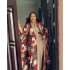 Cross border Wish African women's dress large swing two-piece set chiffon flowing digital printing manufacturer in stock