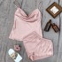 New Solid Color Ice Silk Pajamas Women's Thin Home Strap Shorts Set Sexy Lightweight Two Piece Home Clothes