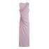 Foreign trade 2024 summer new women's clothing European and American style pleated silk mesh printed slim fit MIDI dress 8312536