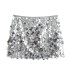 2023 Winter New European and American Style Sexy A-line Half length Skirt, High Waist, Hip Wrapping, Sparkling Mini Skirt for Women