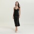 Manufacturer's direct supply of sleepwear, women's summer camisole nightgown, sexy V-neck long nightgown, home sleepwear