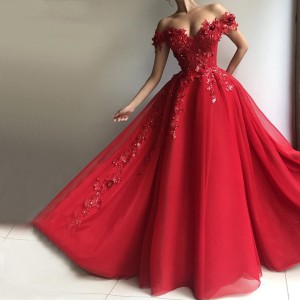 2024 Autumn/Winter New European and American Foreign Trade Wedding Dress Independent Station Sexy One Shoulder Grand Swing Art Exam Stage Hosting Dress