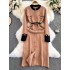 2024 Winter New Women's French High end Exquisite Small Fragrant Style Rich Family heiress Unique Waist Collection Dress